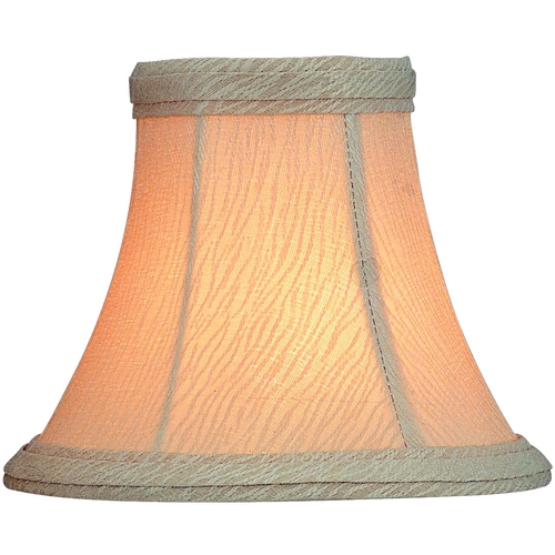 Lite Source Lighting Silver Print Bell Lamp Shade with Clip-On Assembly CH546-6
