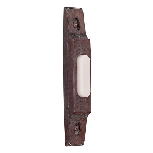 Thin Profile Rustic Brick LED Doorbell Button by Craftmade Lighting