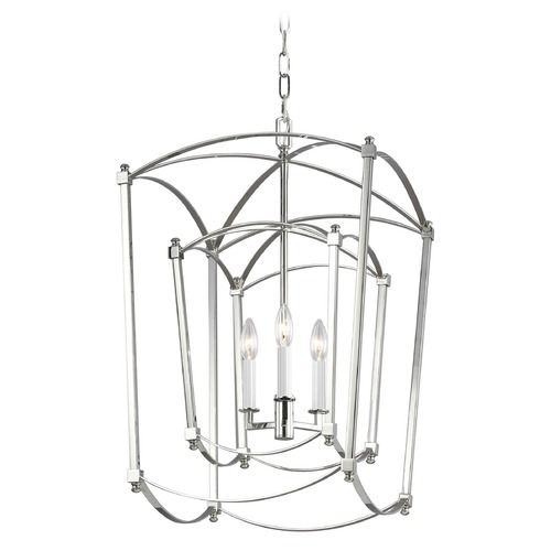 Generation Lighting Thayer Polished Nickel Pendant by Generation Lighting F3327/3PN