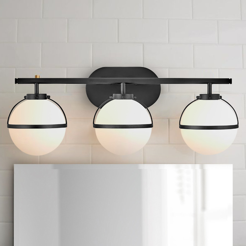 Hinkley Hollis 3-Light in Black LED Bath Light by Hinkley Lighting 5663BK-LL