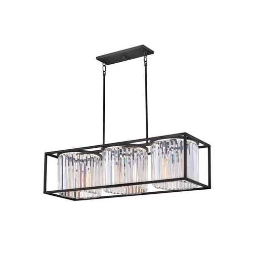 Giada 38-Inch Linear Chandelier in Black by Hinkley Lighting