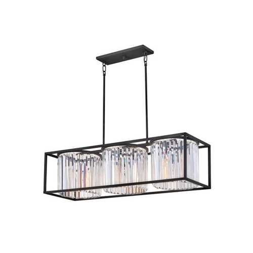 Hinkley Giada 38-Inch Linear Chandelier in Black by Hinkley Lighting 4556BK