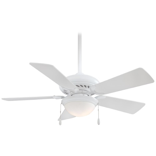 Supra 44-Inch LED Fan in White by Minka Aire