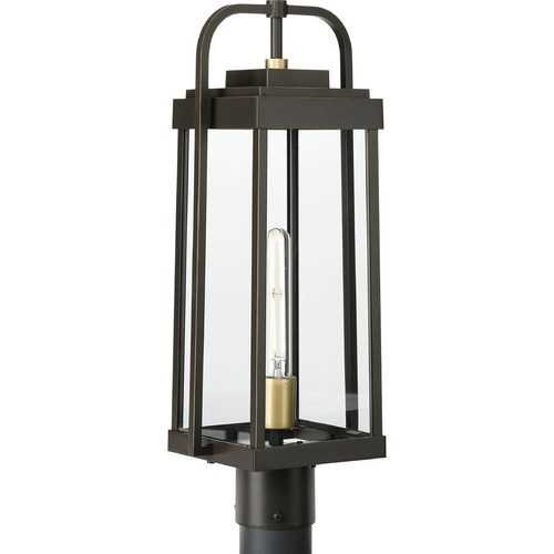 Walcott Outdoor Post Light in Bronze & Brass by Progress Lighting