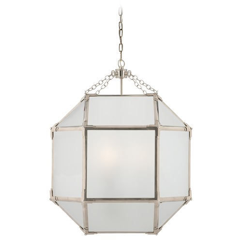 Visual Comfort Signature Collection Suzanne Kasler Morris Lantern in Polished Nickel by Visual Comfort Signature SK5009PNFG