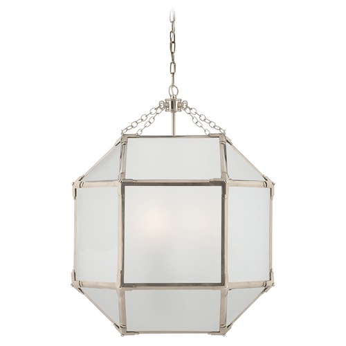 Suzanne Kasler Morris Lantern in Polished Nickel by Visual Comfort Signature