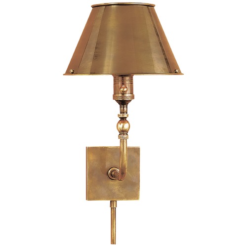 Visual Comfort Signature Collection Studio VC Swivel Head Wall Lamp in Antique Brass by Visual Comfort Signature S2650HABHAB