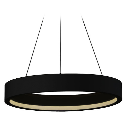 iCorona WiZ 28-Inch LED Pendant in Black by ET2 Lighting