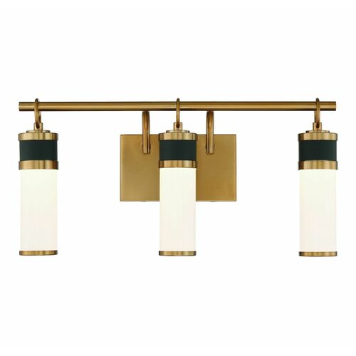 Abel 21-Inch LED Bath Light in Black & Brass by Savoy House