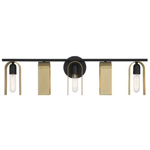 Designers Fountain U Turn Matte Black Bathroom Light