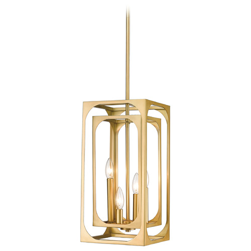Easton Rubbed Brass Mini Pendant by Z-Lite