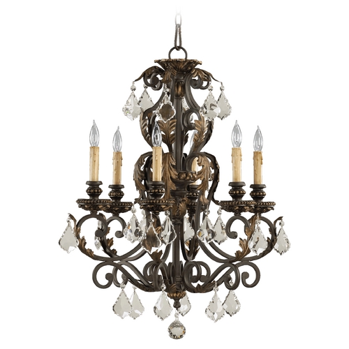 Rio Salado Toasted Sienna with Mystic Silver Chandelier by Quorum Lighting