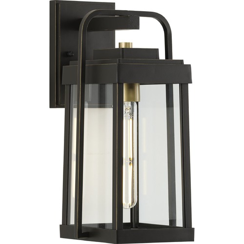 Walcott Outdoor Wall Lantern in Bronze & Brass by Progress Lighting