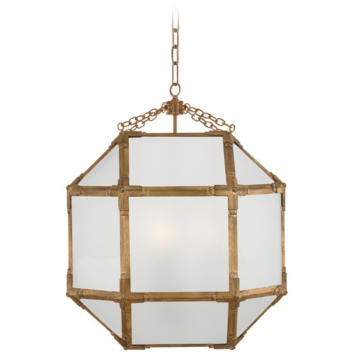 Visual Comfort Signature Collection Suzanne Kasler Morris Medium Lantern in Gilded Iron by Visual Comfort Signature SK5009GIFG