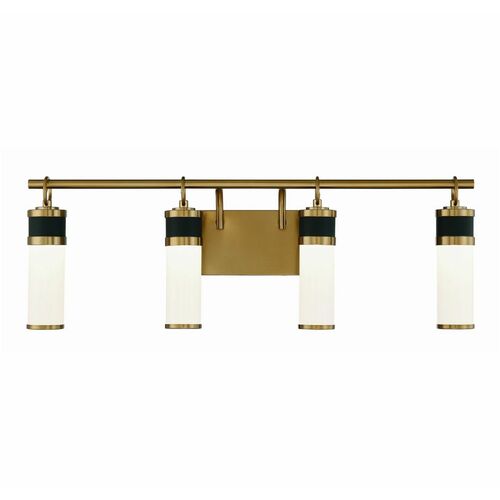 Savoy House Abel 30-Inch LED Bath Light in Black & Brass by Savoy House 8-1638-4-143