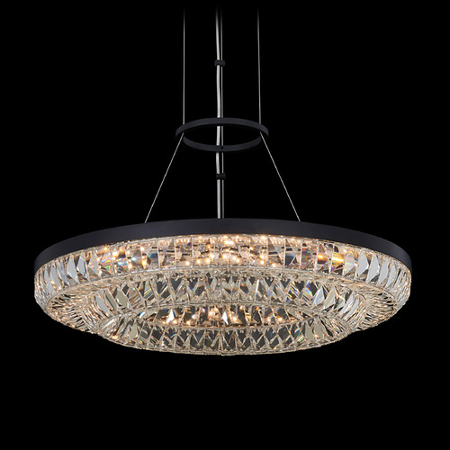 Allegri Crystal Zaga Matte Black LED Pendant Light