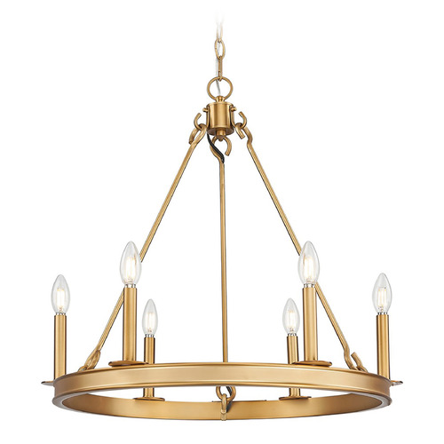 Z-Lite Z-Lite Barclay Rubbed Brass Chandelier 482R-6RB