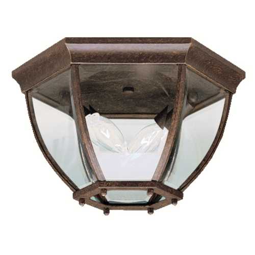 Barrie 12-Inch Outdoor Flush Mount in Tannery Bronze by Kichler Lighting