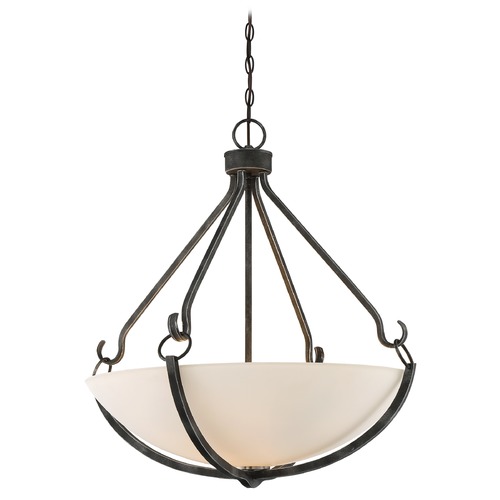 Sherwood Iron Black & Brushed Nickel Pendant by Nuvo Lighting