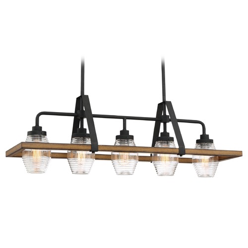 Guilford Grey Ash with Painted Natural Walnut Linear Light by Quoizel Lighting