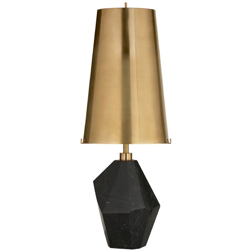 Visual Comfort Signature Collection Kelly Wearstler Halcyon Rock Crystal Lamp in Black by VC Signature KW3012BMAB