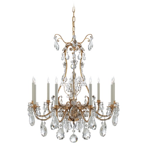 Visual Comfort Signature Collection Thomas OBrien Yves Chandelier in Gilded Iron by Visual Comfort Signature TOB5470GI