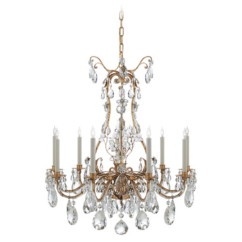 Thomas OBrien Yves Chandelier in Gilded Iron by Visual Comfort Signature