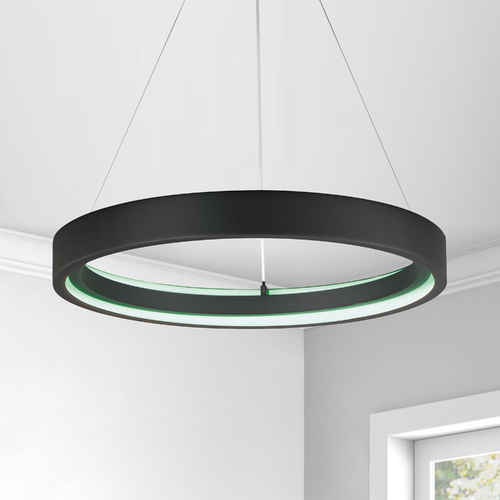 ET2 Lighting iCorona WiZ 36-Inch LED Pendant in Black by ET2 Lighting E35106-BK