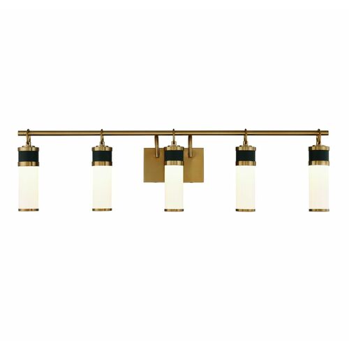 Abel 39-Inch LED Bath Light in Black & Brass by Savoy House