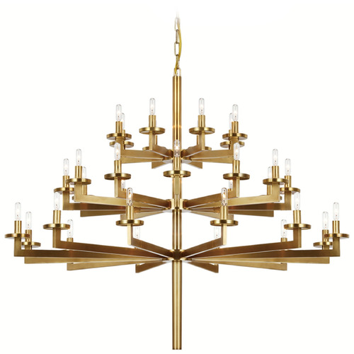Visual Comfort Signature Collection Kelly Wearstler Liaison Chandelier in Antique Brass by VC Signature KW5202AB