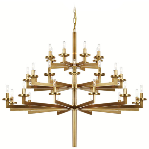 Kelly Wearstler Liaison Chandelier in Antique Brass by VC Signature