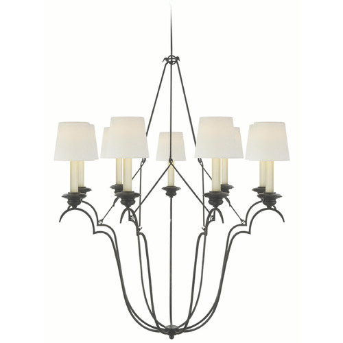 Visual Comfort Signature Collection Visual Comfort Signature Collection Chapman & Myers Belvedere Aged Iron Chandelier CHC1403AI-L