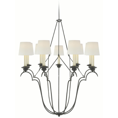 Visual Comfort Signature Collection Visual Comfort Signature Collection Chapman & Myers Belvedere Aged Iron Chandelier CHC1403AI-L