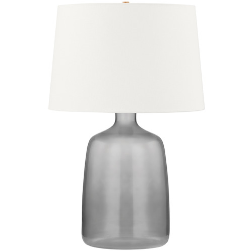 Troy Lighting Artesia Patina Brass & Smoked Plated LED Table Lamp with Empire Shade