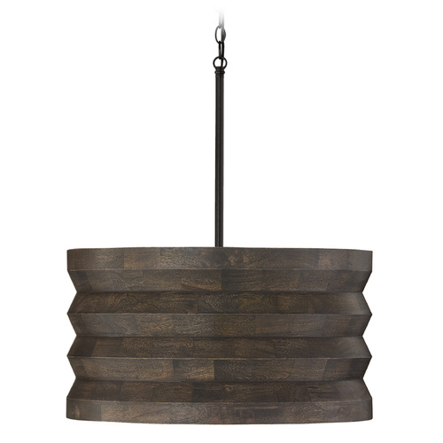 Dunn Pendant in Espresso Stain & Black by Capital Lighting