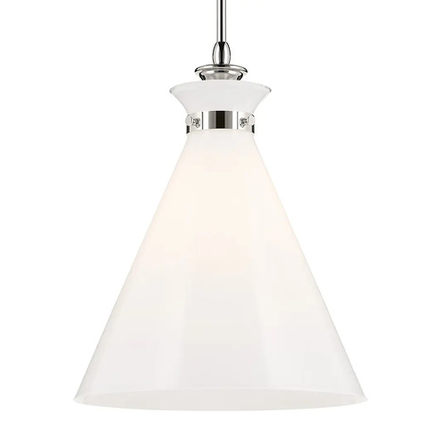 Laria 16-Inch Cone Pendant in Polished Nickel by Kichler Lighting