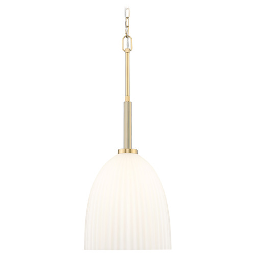 Z-Lite Naya Modern Gold Pendant Light with Bowl / Dome Shade