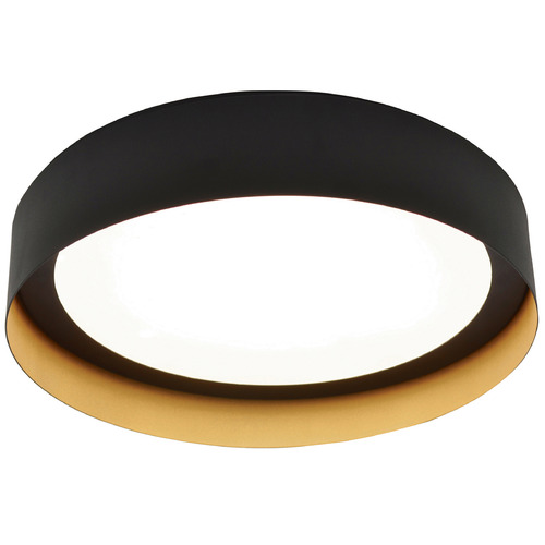 Afx Lighting Reveal Black & Gold LED Flushmount Light