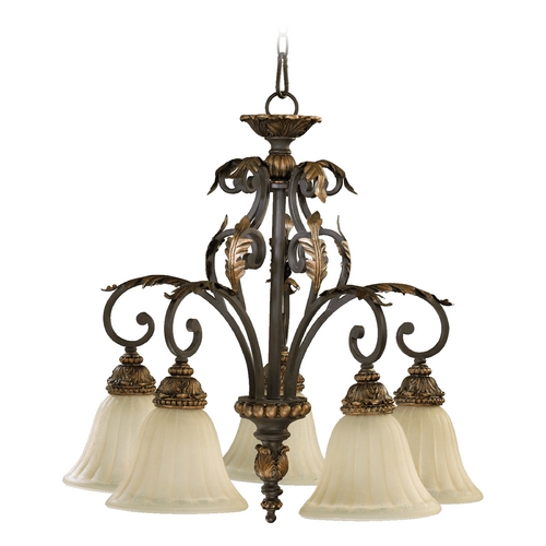 Rio Salado Toasted Sienna with Mystic Silver Chandelier by Quorum Lighting