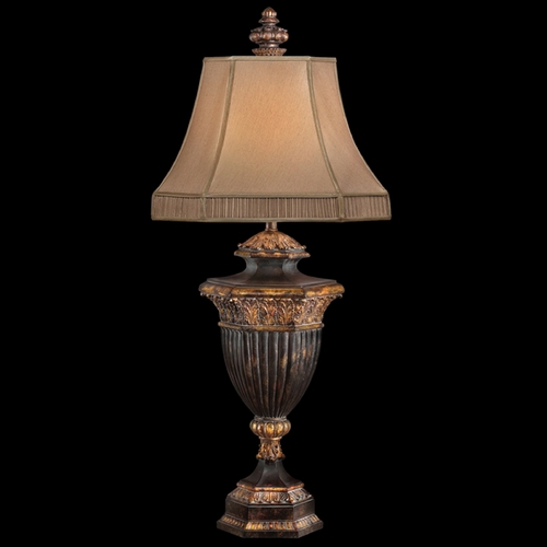 Fine Art Lamps Castile Antiqued Iron with Gold Leaf Table Lamp with Bell Shade