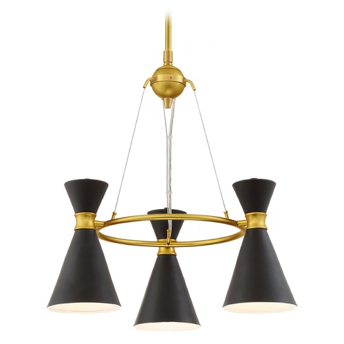 Conic Honey Gold Chandelier by George Kovacs