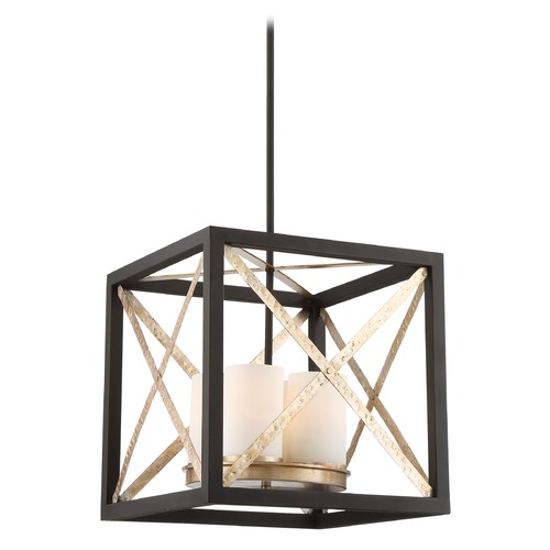 Nuvo Lighting Boxer Matte Black & Antique Silver Pendant by Nuvo Lighting 60/6134
