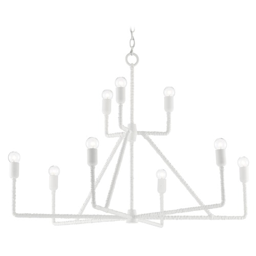 Currey and Company Lighting Trilling Chandelier in Gesso White by Currey & Company 9000-0378