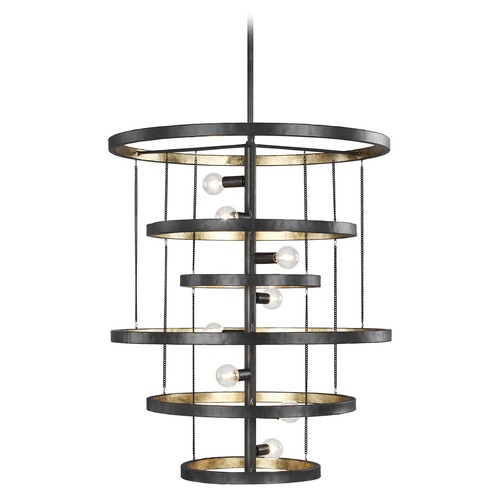 Celeste Aged Iron Chandelier by Generation Lighting
