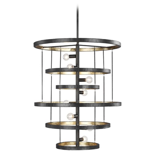 Generation Lighting Celeste Aged Iron Chandelier by Generation Lighting F3341/8AI/ADB