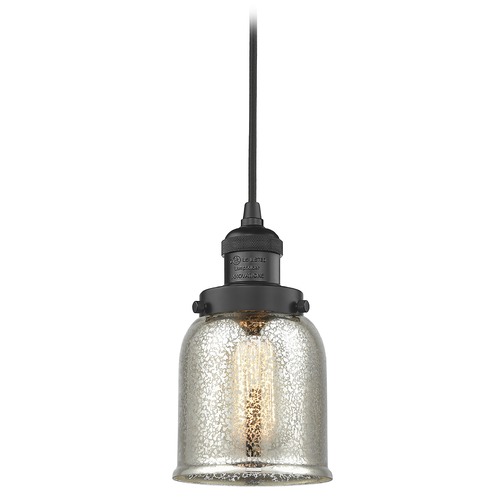 Innovations Lighting Innovations Lighting Small Bell Matte Black Mini-Pendant Light with Bell Shade 201C-BK-G58