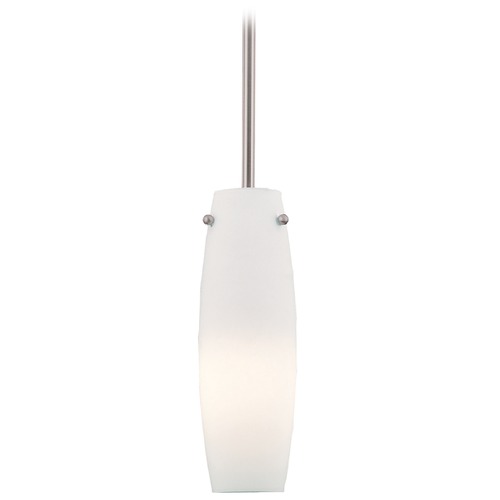 Brushed Nickel Pendant with Oblong Shade by Minka Lavery