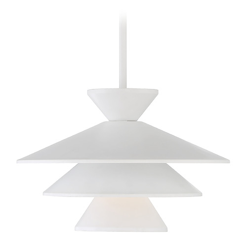 Meridian 14-Inch Retro Pendant in White by Meridian M70096WH
