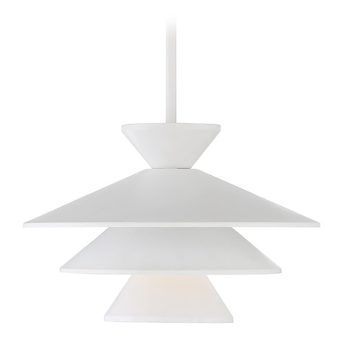 14-Inch Retro Pendant in White by Meridian