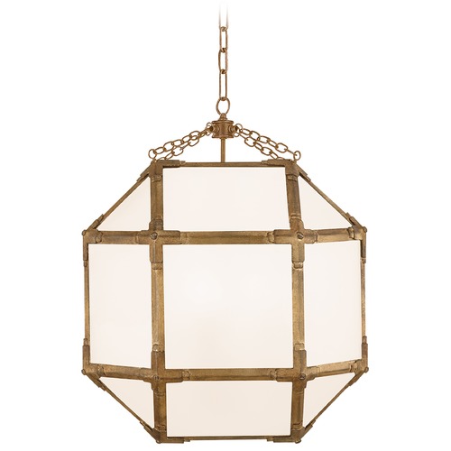 Visual Comfort Signature Collection Suzanne Kasler Morris Medium Lantern in Gilded Iron by Visual Comfort Signature SK5009GIWG